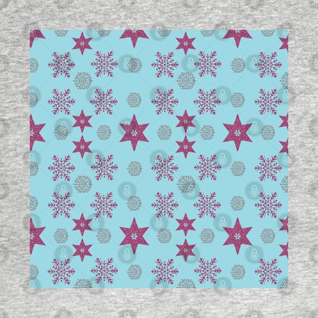 Christmas Snowflake and Star Design by sarahwainwright